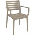 Fine-Line Artemis Outdoor Dining Arm Chair  Dove Gray - Set of 2 FI711262